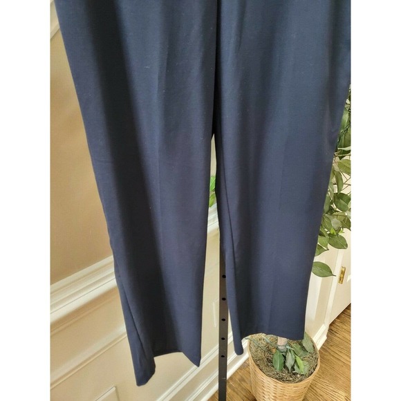Kim Rogers Women's Solid Blue Polyester Mid Rise Comfort Waist Pants Size 10P - Picture 3 of 12